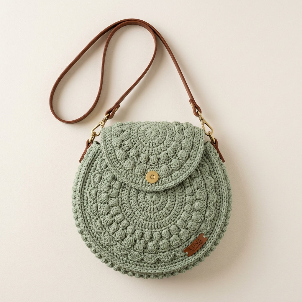 Sage Crossbody Circle Bag - Boho Crochet Shoulder Purse