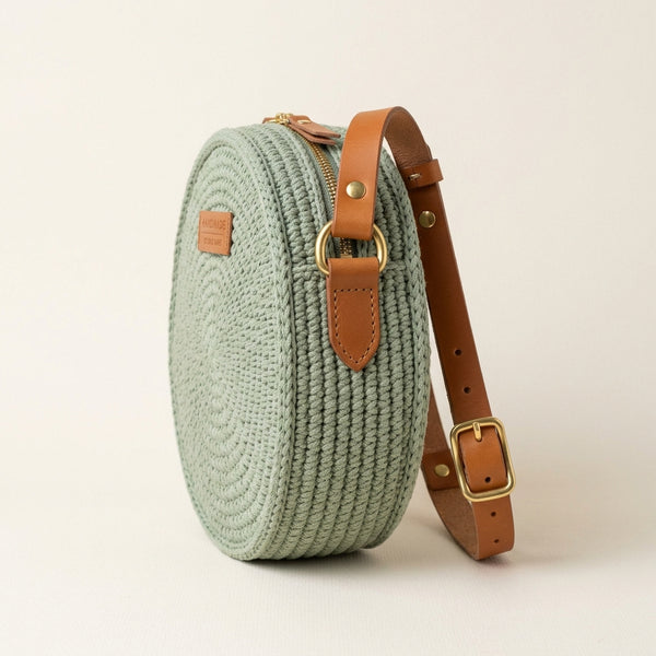 Sage Crossbody Circle Bag - Boho Crochet Shoulder Purse