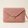 Envelope Woven Clutch Bag - Hand-stitched Knit Purse
