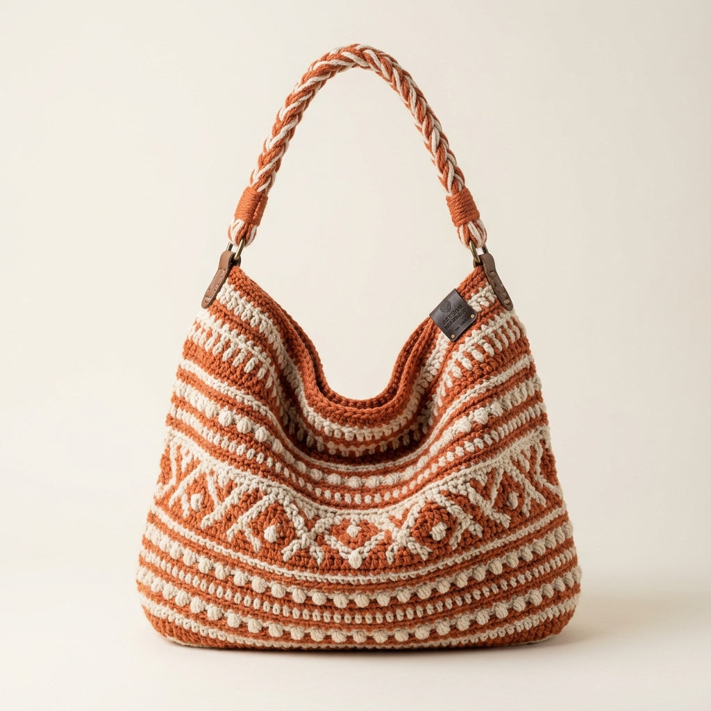 Cozy Slouchy Hobo Bag - Oversized Crochet Shoulder Purse