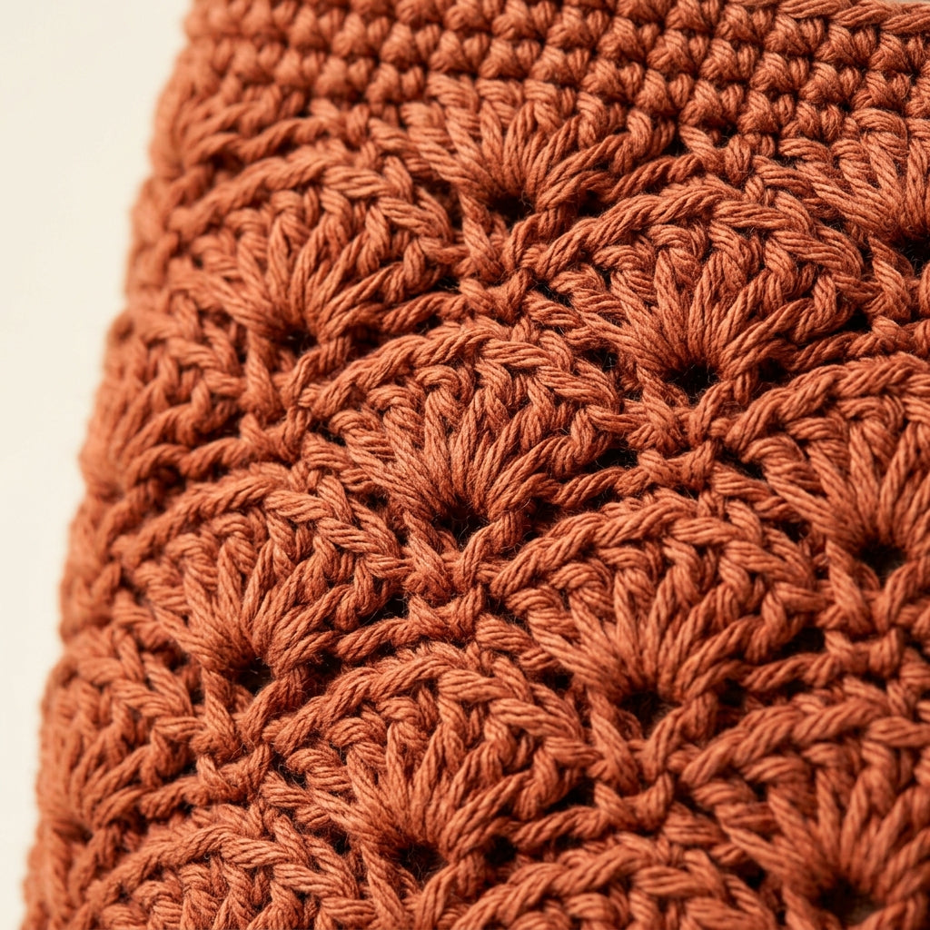 Lotus Shell Crochet Bag - Textured Shell Shoulder Purse