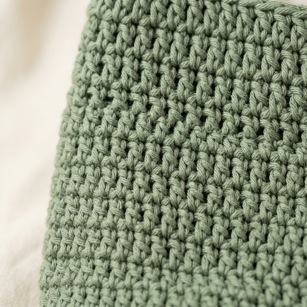 Handmade Crochet Tote Bag - Woven Cotton Shoulder Bag